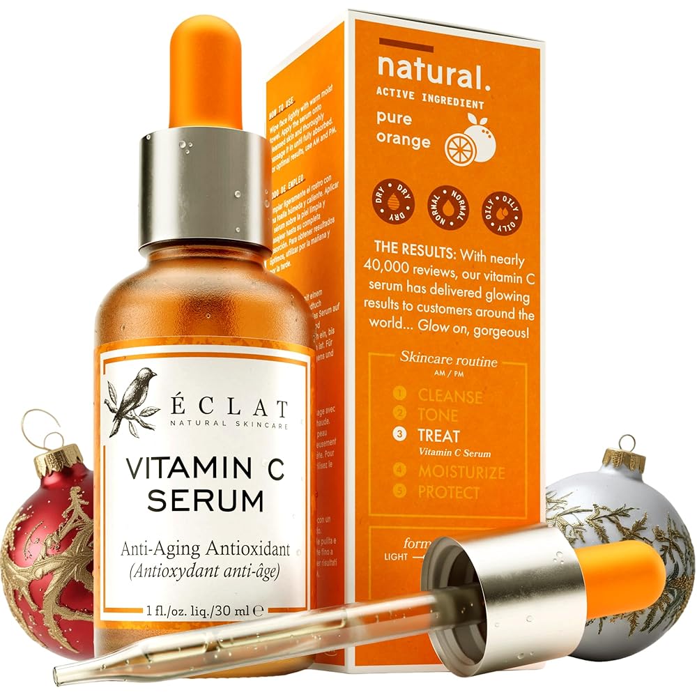 Vitamin C Facial Serum – Darkish Spot Corrector with Hyaluronic Acid, Ferulic Acid, and Vitamin E – Anti-Getting old and Pores and skin Brightening System, Pure Vitamin C for Radiant Pores and skin